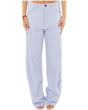 White Sand Wijde Broek - Blauw