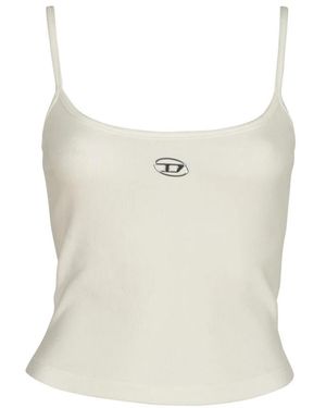 DIESEL Sleeveless Tops - White