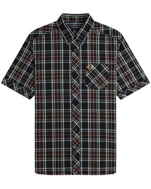 Fred Perry Tartan Poplin Shirt M2434 102 - Zwart