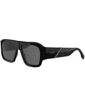 Fendi Diagonale Sonnenbrille - Schwarz