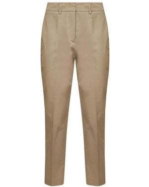 Blanca Vita Slim-Fit Trousers - Natural