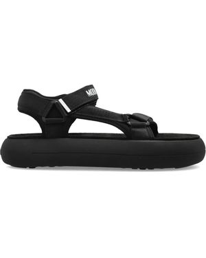 Moon Boot Flat Sandals - Nero
