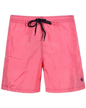 Drumohr Fuchsia Meer Kleidung Elastische Taille Shorts - Pink
