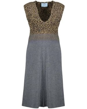Prada Midi Jurken - Grijs