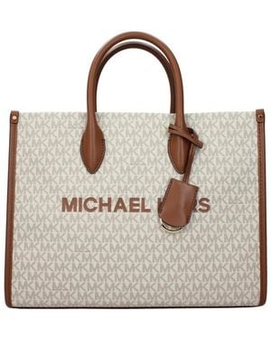 Michael Kors Elegante Stoff Handtasche Mit Minimalistischem Design - Metallic