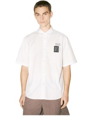 Undercover Logo Patch Katoenen Shirt - Wit