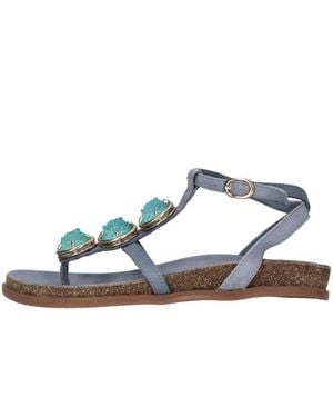Emanuélle Vee Flat Sandals - Blue