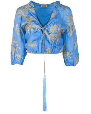 PHO® Firenze Ramie Crop Top - Blau