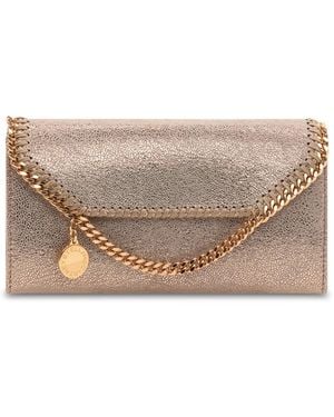 Stella McCartney Tassen ,Geel ,Leer Falabella Flap Wallet - Naturel