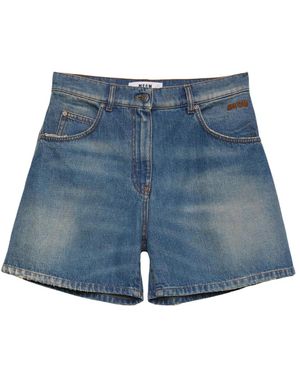 MSGM Denim Shorts - Blu