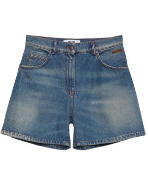 MSGM Denim Shorts - Azul