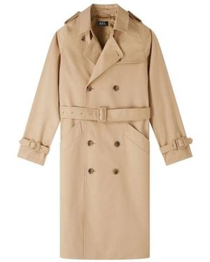 A.P.C. Trench Coats - Natural