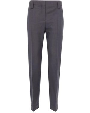 Versace Straight Trousers - Azul