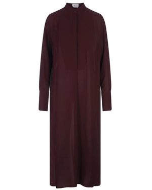 McQueen Rotes Georgette Hemdblusenkleid Für Frauen - Lila