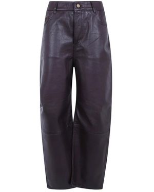 Lois Broeken ,Bruin ,Leer Dali Leather - Blauw