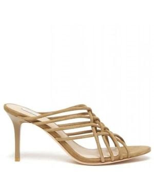 Marella Heeled Mules - Metálico