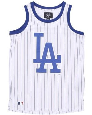 '47 Fitness ,Wit ,Polyester Pinstriped Grafton Jersey - Blauw