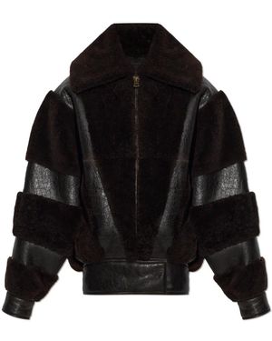 Balenciaga Jas Met Hoge Kraag - Zwart