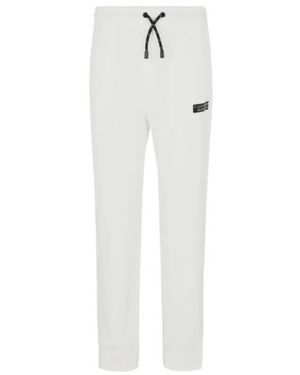 ARMANI EXCHANGE Stylische baumwoll-jogginghose - Weiß