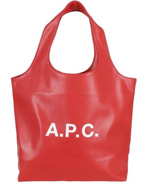 A.P.C. Tote Bags - Red