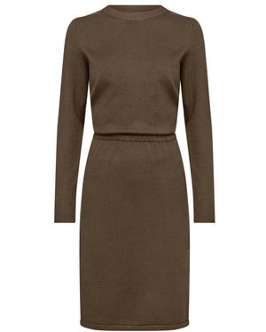 Saint Tropez Kleedjes ,Bruin ,Mila Sz Ls Dress