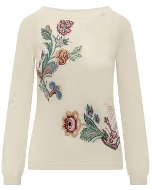 Etro Round-Neck Knitwear - White