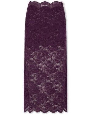 Rabanne Lace Midi Skirt - Paars
