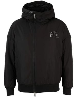ARMANI EXCHANGE Bomberjacke Mit Kapuze - Schwarz