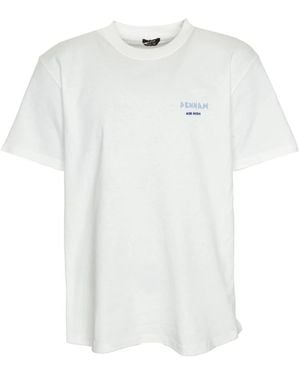 Denham Maler T-Shirt Mit Großem Backprint - Weiß