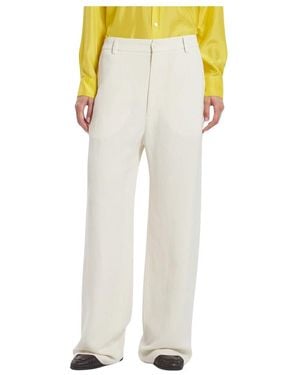 Barena Wide Trousers - White