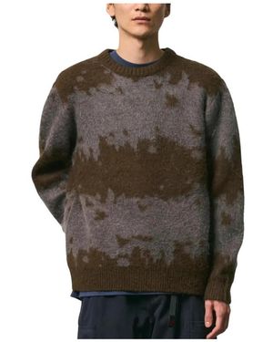 Gramicci Truien & Vesten ,Bruin ,Wol Mohair Splatter Sweater