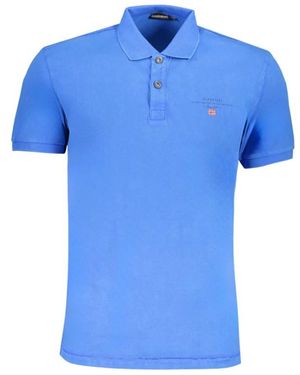 Napapijri Polo in cotone blu con maniche corte