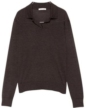 The Row Tops ,Bruin ,Wol Pauli Top - Zwart