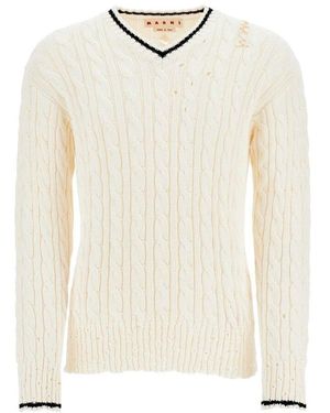 Marni V-neck knitwear - Weiß