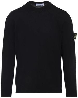 Stone Island Round-Neck Knitwear - Noir