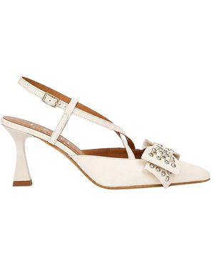 Ovyè Slingback Aus Klassischem Leder - Mettallic