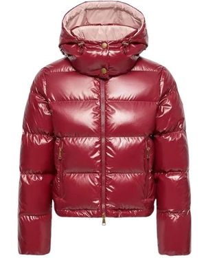 Moncler Jassen ,Rood ,Leer Mcl H26 Jas