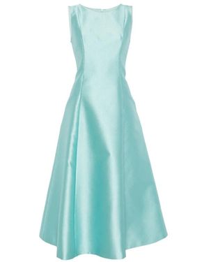 Fely Campo Türkisfarbenes A-Linien-Kleid Mit Dart-Details - Blau