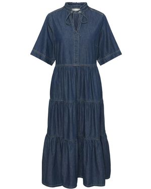 Cream Kleedjes ,Blauw ,Denim Shirt Kleedjes