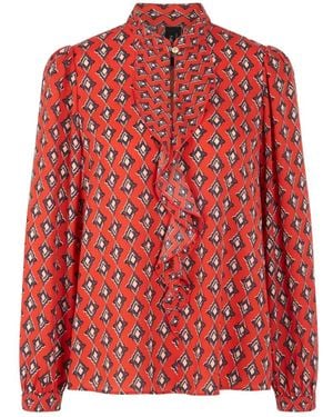 Marc Cain Vloeiende Blouse 'Rethink Together' - Rood