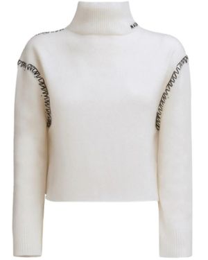 Marni Truien & Vesten ,Wit ,Wol Turtleneck Trui
