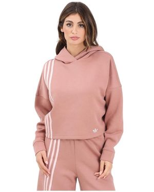 adidas Originals Off Placed 3-Stripes Hoodie - Pink
