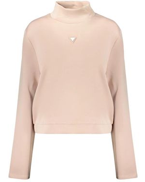 Guess Hoodies & Sweatvesten ,Roze ,Sweatshirt Met Lange Mouwen - Naturel