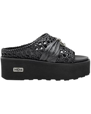 Cult Schoenen ,Zwart ,Leer Nancy 3457 Sandal