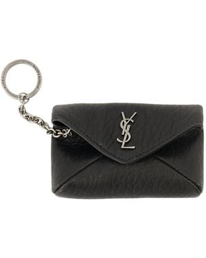 Saint Laurent Cassandre Envelope Schlüsseletui - Schwarz
