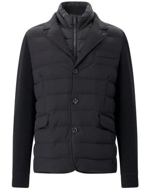 Moorer Jassen ,Zwart ,Wol Donsjack - Blauw