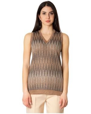 D.exterior Tops ,Bruin ,Polyester Lurex Top