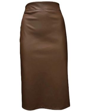 Giulia N Couture Midi Skirts - Marron