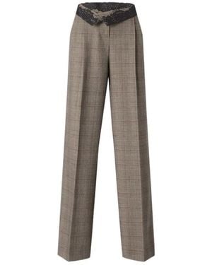 Pinko Wide Trousers - Marrón