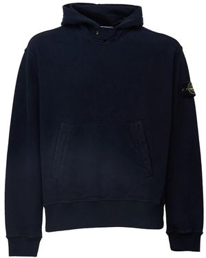 Stone Island Kapuzenpullover Im Oversized-Look Mit Raglanärmeln - Blau